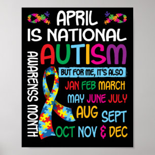 April is National Autism Awareness Month Poster