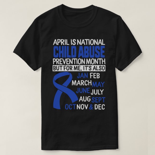 April is National Child Abuse Prevention Month Awa T-Shirt (Design Front)