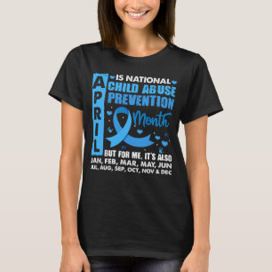 April Is National Child Abuse Prevention Month Blu T-Shirt