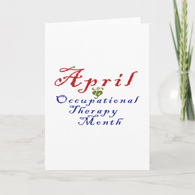 April is Occupational Therapy Month Card (Front)