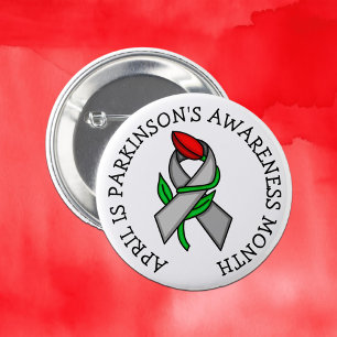 April is Parkinson's Awareness Month  6 Cm Round Badge