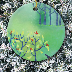 April Landscape Ceramic Tree Decoration