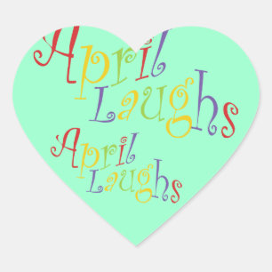April Laughs - Heart Sticker