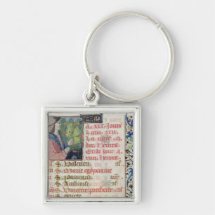 April: Picking Flowers Key Ring