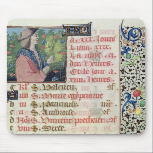 April: Picking Flowers Mouse Mat
