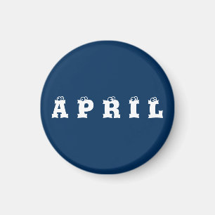 April Police Box Blue Eyeballs Magnet by Janz