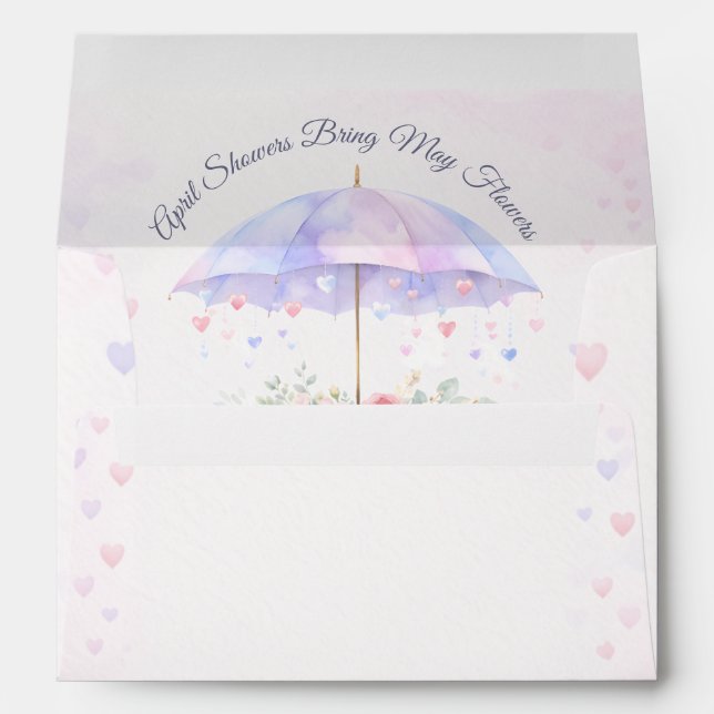 April Shower Bring May Flowers Baby Shower Envelope (Back (Bottom))