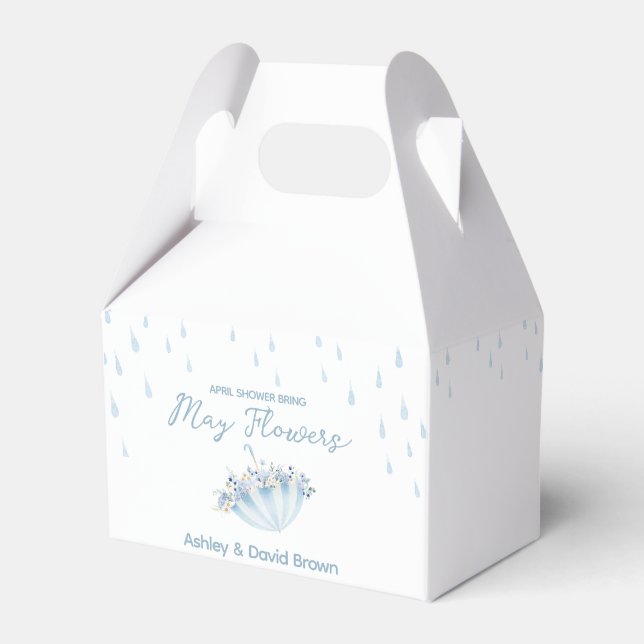 April Shower Bring May Flowers Baby Shower Favour Box (Front Side)