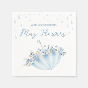 April Shower Bring May Flowers Baby Shower Napkin