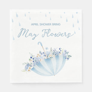 April Shower Bring May Flowers Baby Shower Napkin