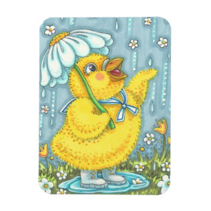 APRIL SHOWERS BRING MAY FLOWERS BABY CHICK MAGNET