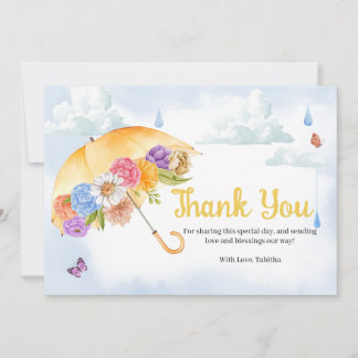 April Showers Bring May Flowers Baby Shower Thank You Card