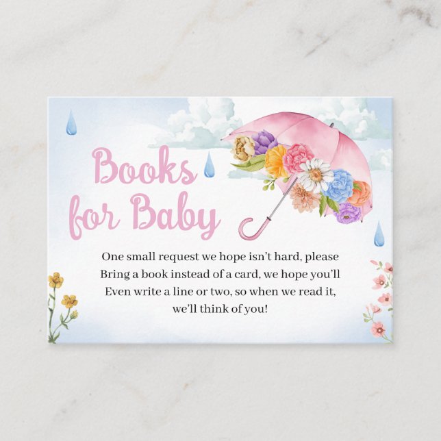 April Showers Bring May Flowers Books for Baby Enclosure Card (Front)