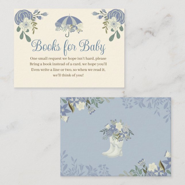April Showers Bring May Flowers Books for Baby Enclosure Card (Front/Back)