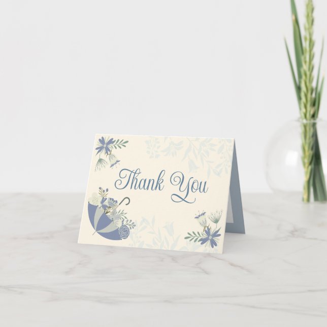 April Showers Bring May Flowers Thank You Card (Front)