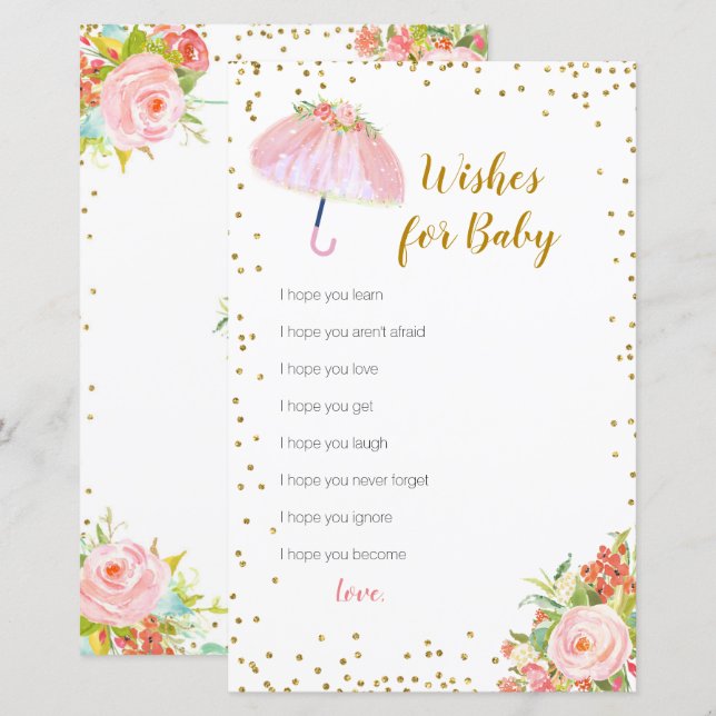 April Showers Bring May Flowers Wishes for Baby (Front/Back)