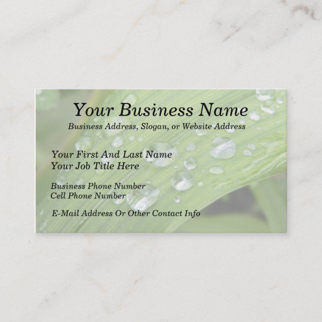 April Showers Business Card (Front)