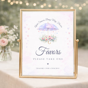 April Showers Floral Baby Shower Party Favours Sig Poster