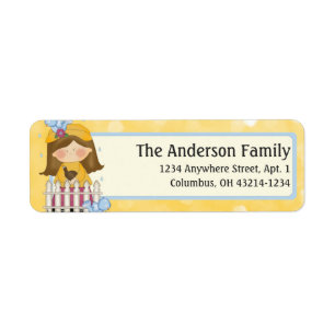 April Showers Girl Spring Season Address Labels 4