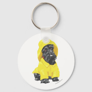 April Showers Scottish Terrier Key Ring