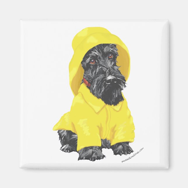 April Showers Scottish Terrier Magnet (Front)