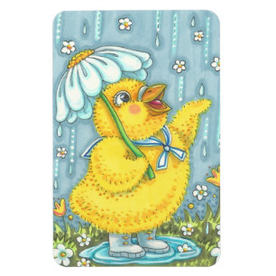 APRIL SHOWERS SPRING CHICK MAGNET Large