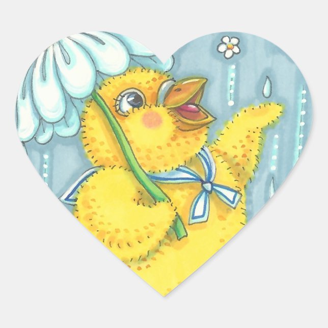 APRIL SHOWERS SPRING CHICK STICKERS Sheet (Front)