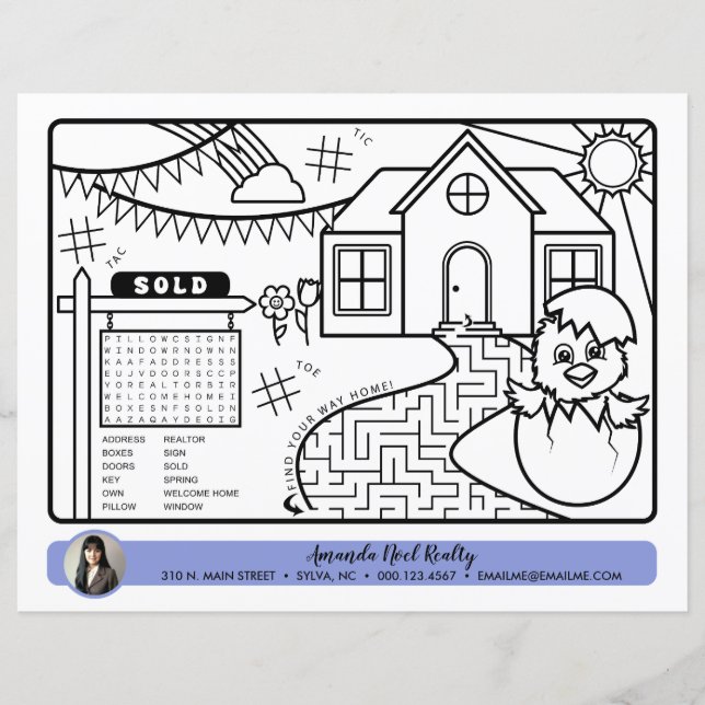 april springtime realtor open house activity page (Front)