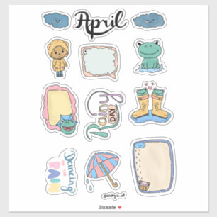 April Sticker Sheet – Rainy Days