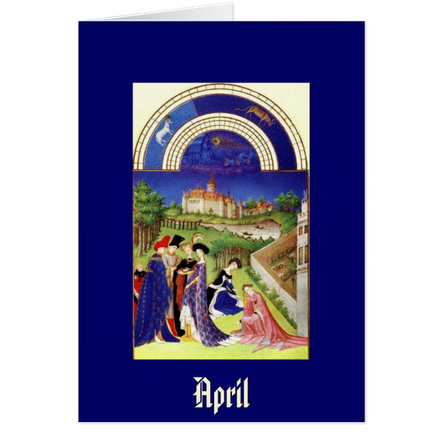 April -the Tres Riches Heures du Duc de Berry (Front)