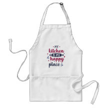 aprin or apron my kitchen is my happy place