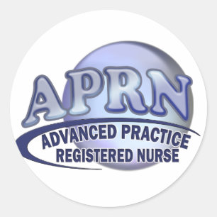 APRN  LOGO  Advanced Practice Registered NURSE Classic Round Sticker