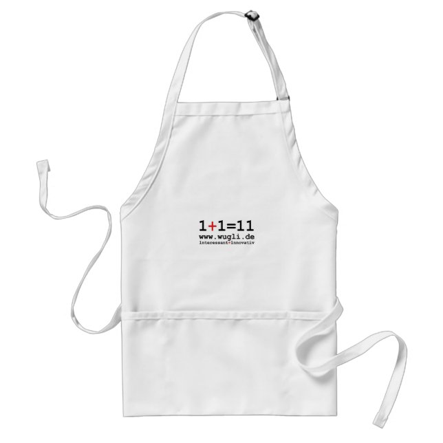 apron "1+1=11" (Front)