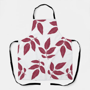 Apron - Burgandy Leaves