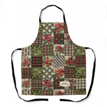 Apron Christmas Vintage Plaid