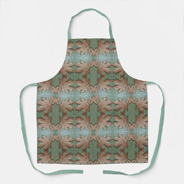 Apron, Colourful Maple leaves print Apron (Front)