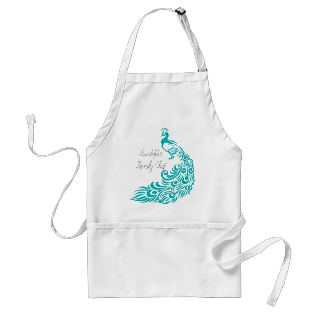 Apron_Family Chef_Peacock-Name_Template Standard Apron (Front)
