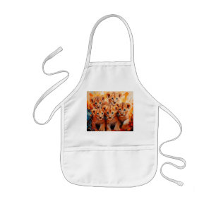 Apron- Five Lion Cubs Artwork Kids Apron