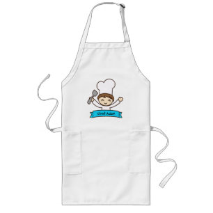 Apron for Kids with Hand-Drawn Masterchef Print