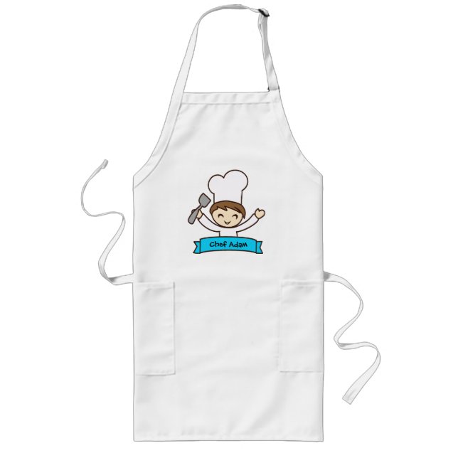 Apron for Kids with Hand-Drawn Masterchef Print (Front)