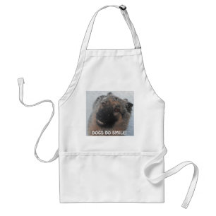 Apron German Shepherd In The Snow Smiling