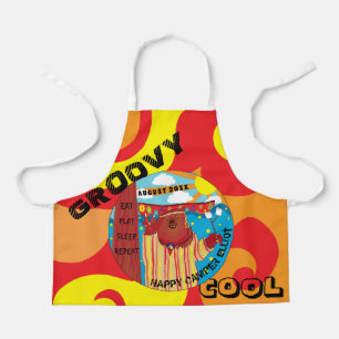 Apron Groovy Camp Bear All Over Print