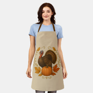 Apron - Happy Thanksgiving Turkey Design