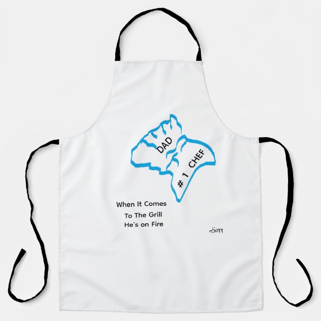 Apron : He's On Fire Grill  (Front)
