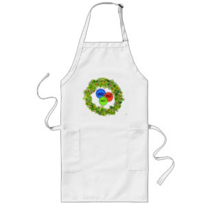 Apron - Holiday Wreath Ho Ho Ho