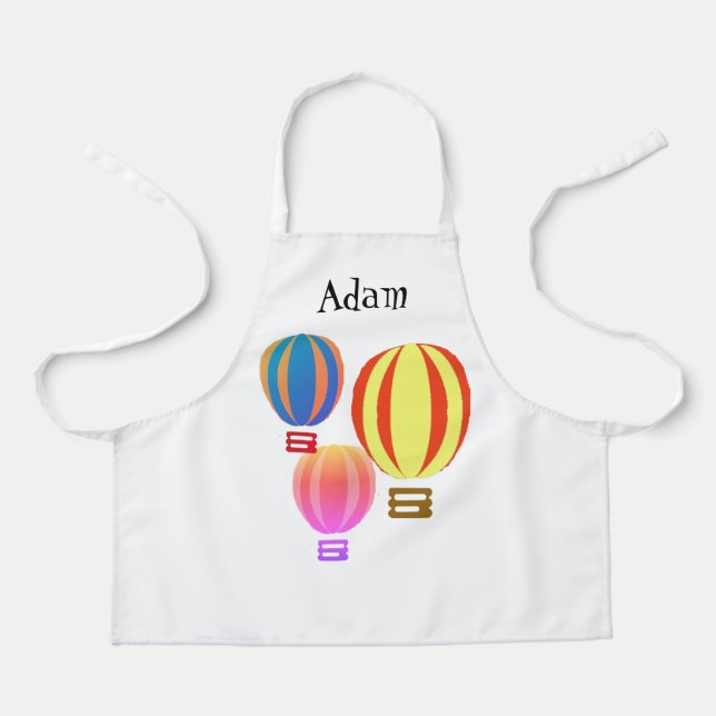Apron - Hot Air Balloons with Name (Front)