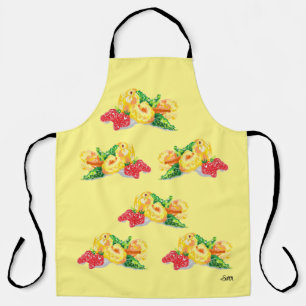 Apron : Japanese Plum's with Strawberries