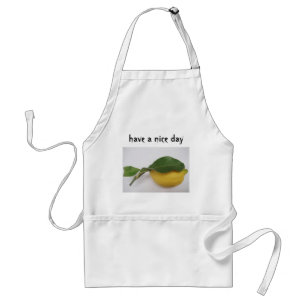 Apron lemon with text: "have a nice day"