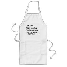 Apron long “plus nothing to give” white - man