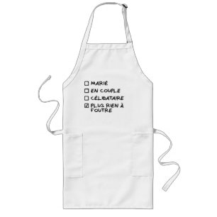 Apron long “plus nothing to give” white - man